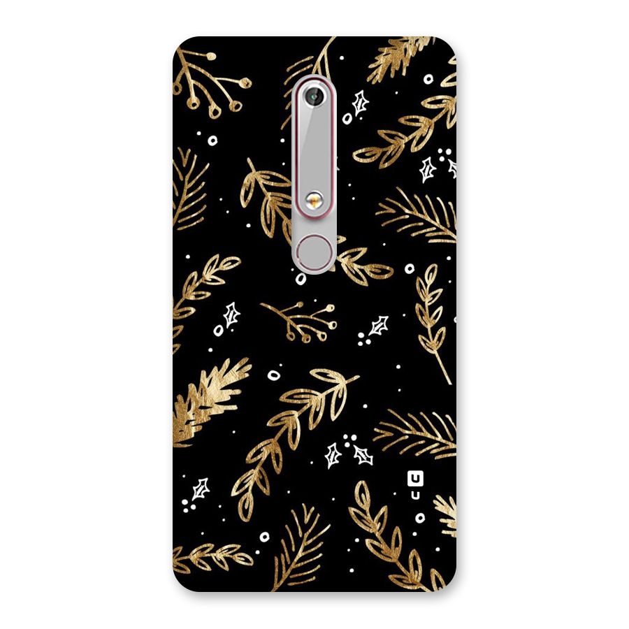 Gold Palm Leaves Back Case for Nokia 6.1