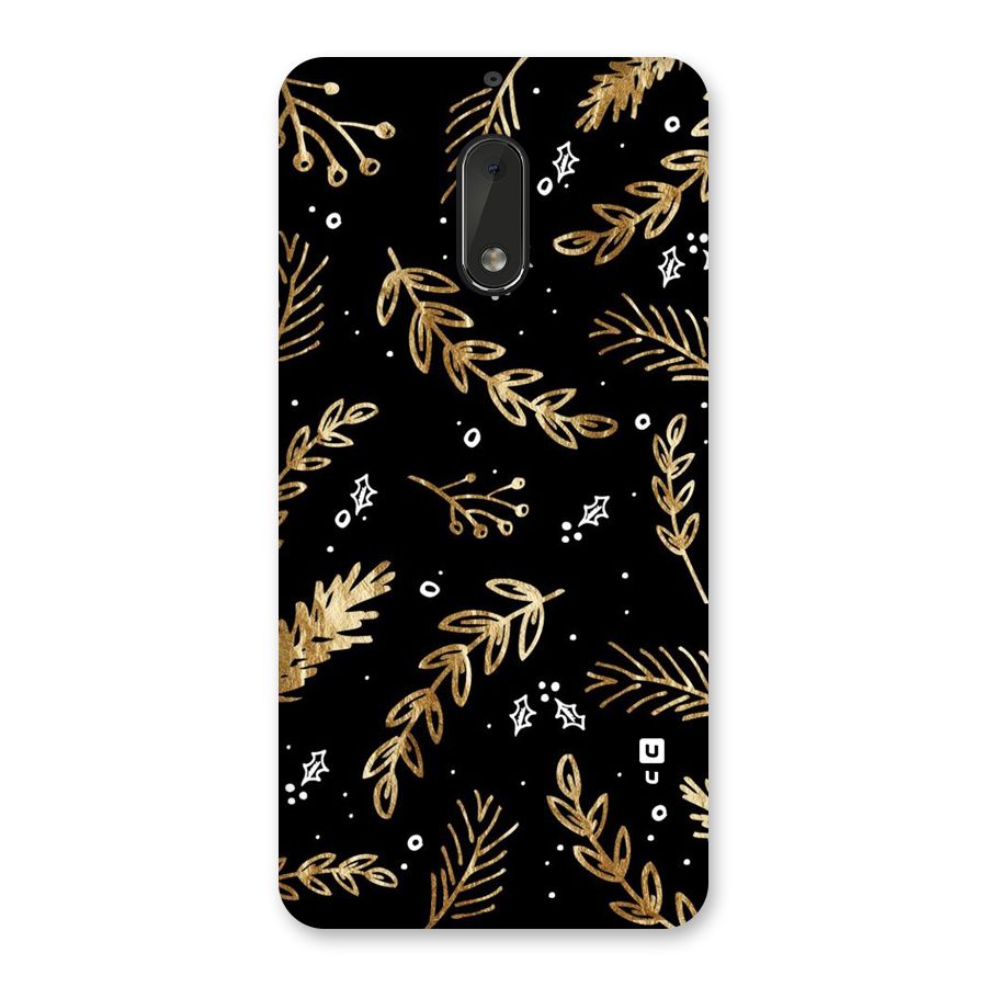 Gold Palm Leaves Back Case for Nokia 6