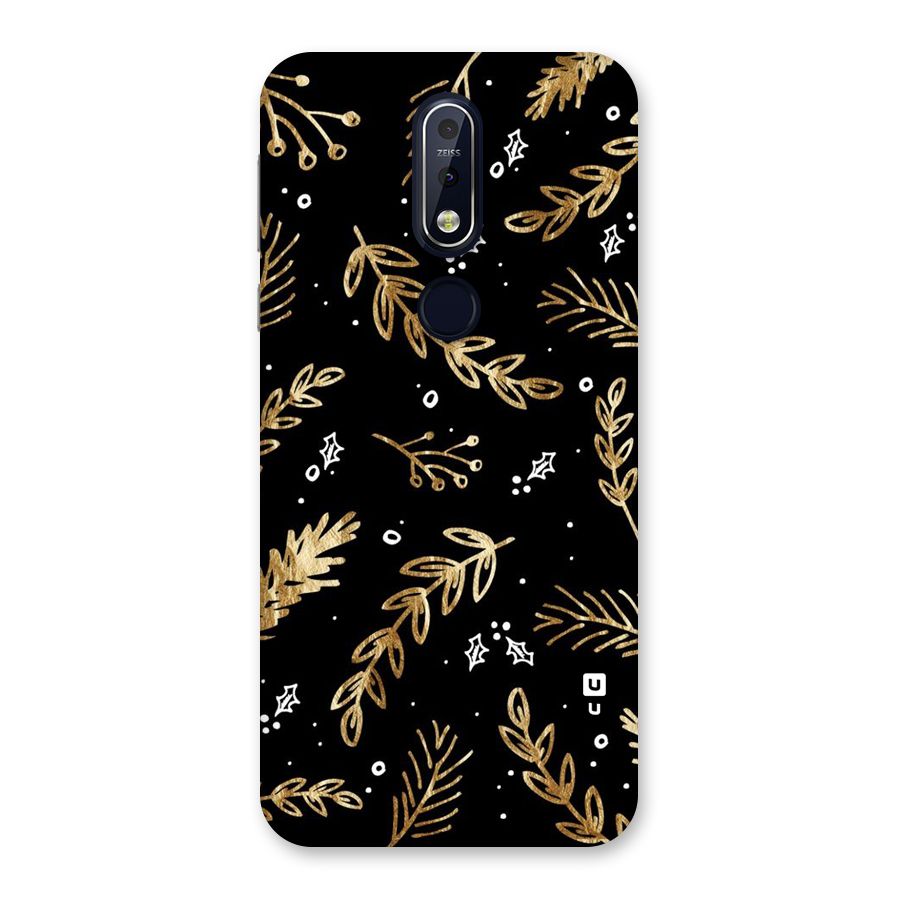Gold Palm Leaves Back Case for Nokia 7.1