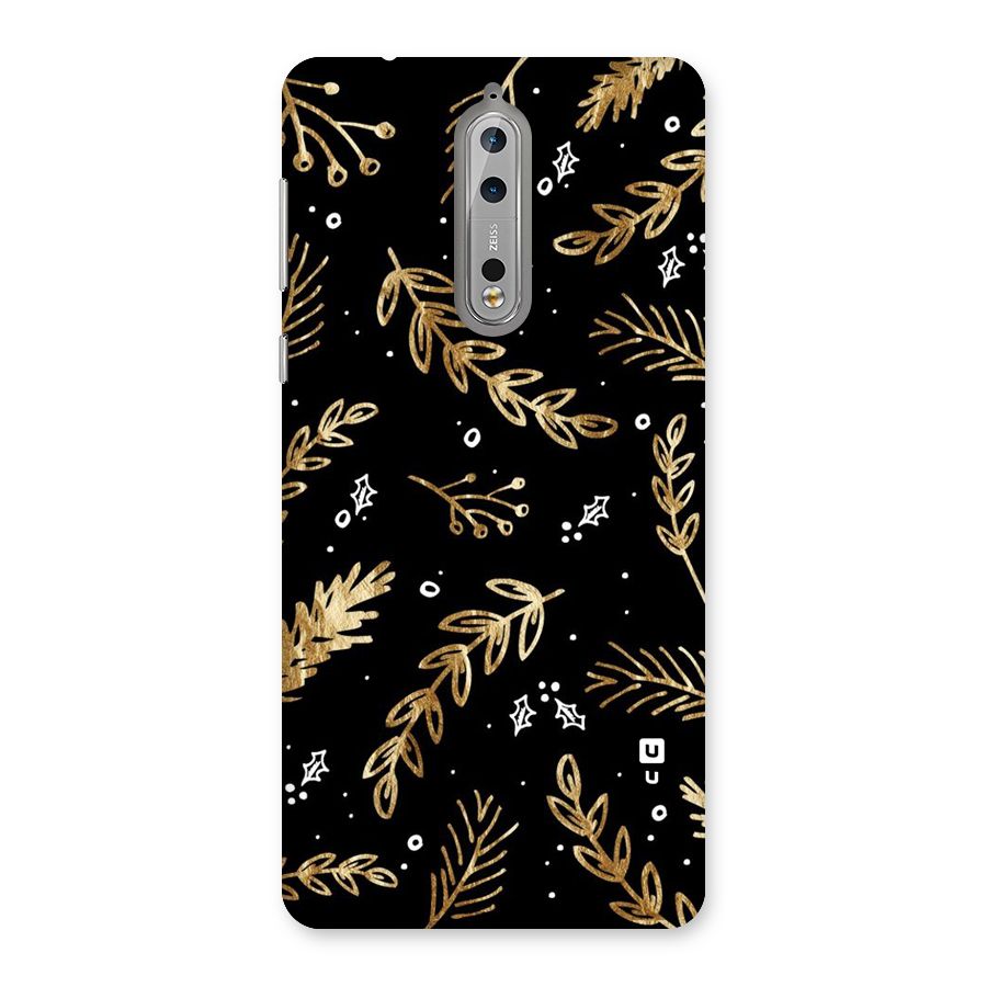 Gold Palm Leaves Back Case for Nokia 8