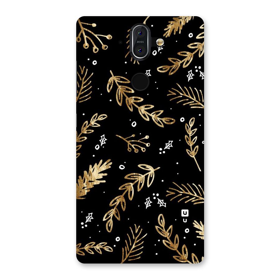 Gold Palm Leaves Back Case for Nokia 8 Sirocco