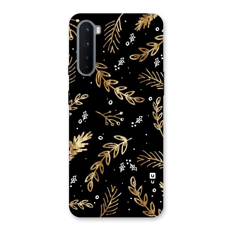 Gold Palm Leaves Back Case for OnePlus Nord