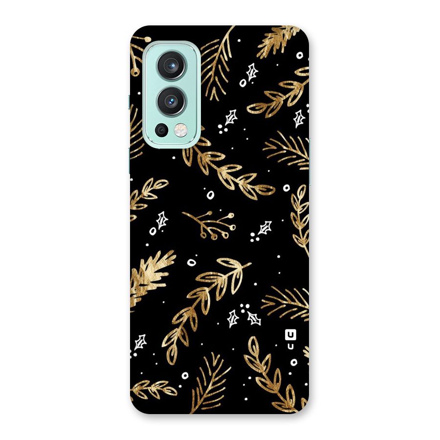 Gold Palm Leaves Back Case for OnePlus Nord 2 5G