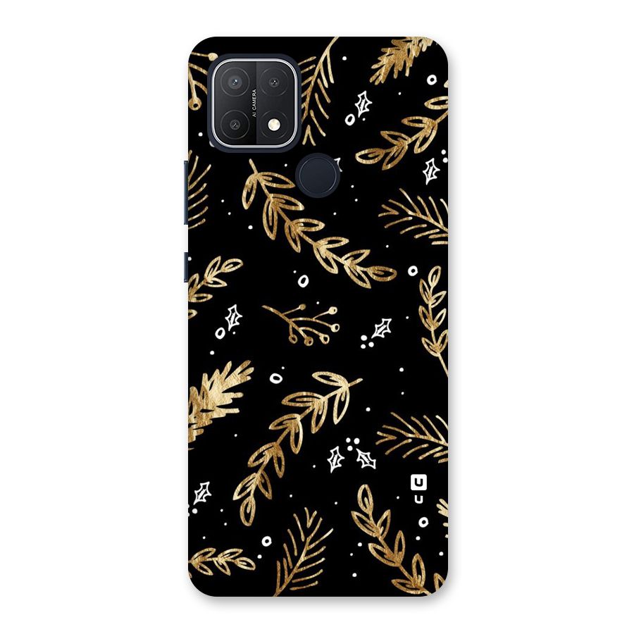 Gold Palm Leaves Back Case for Oppo A15