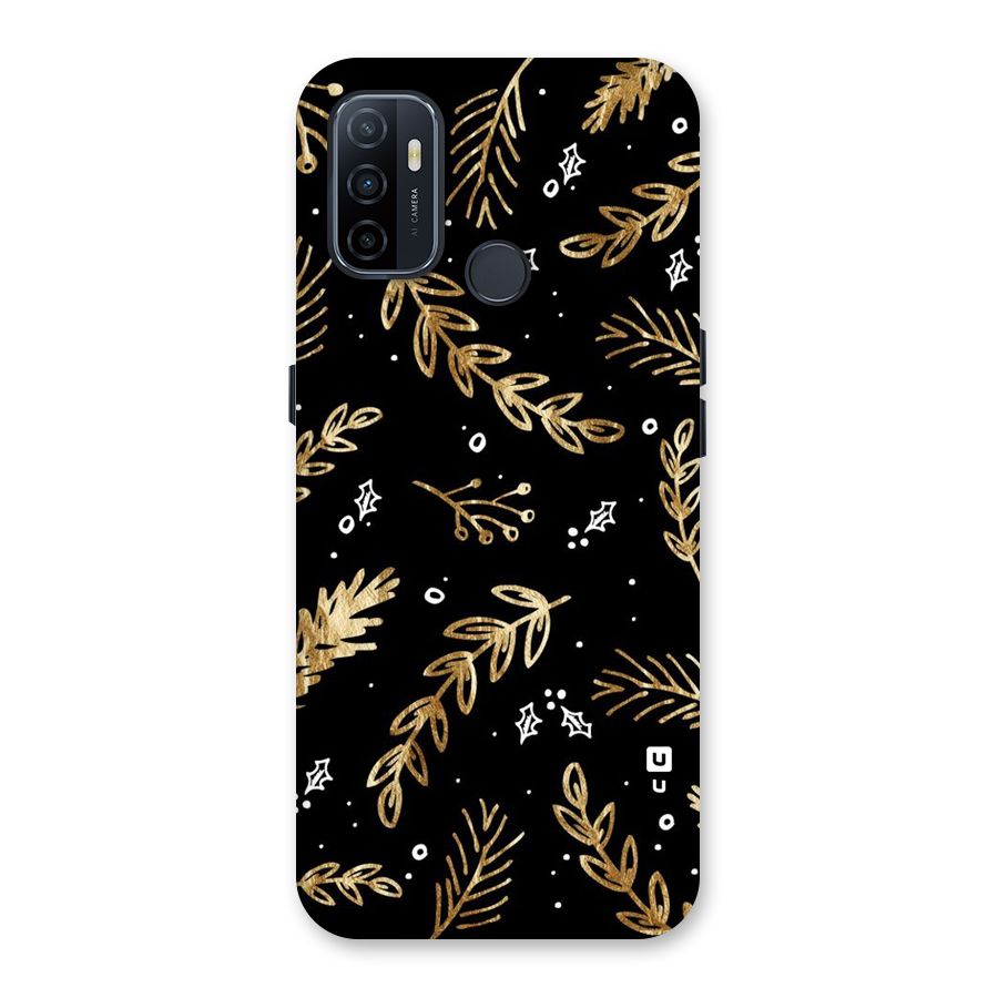 Gold Palm Leaves Back Case for Oppo A32