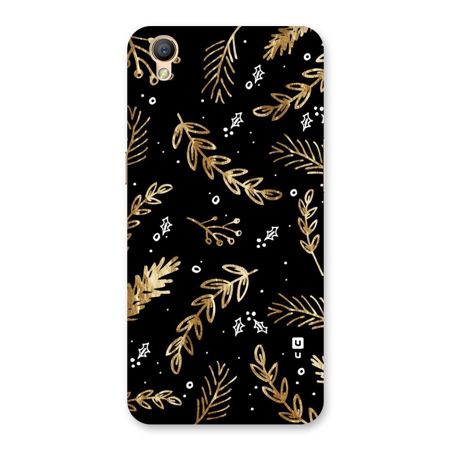 Gold Palm Leaves Back Case for Oppo A37