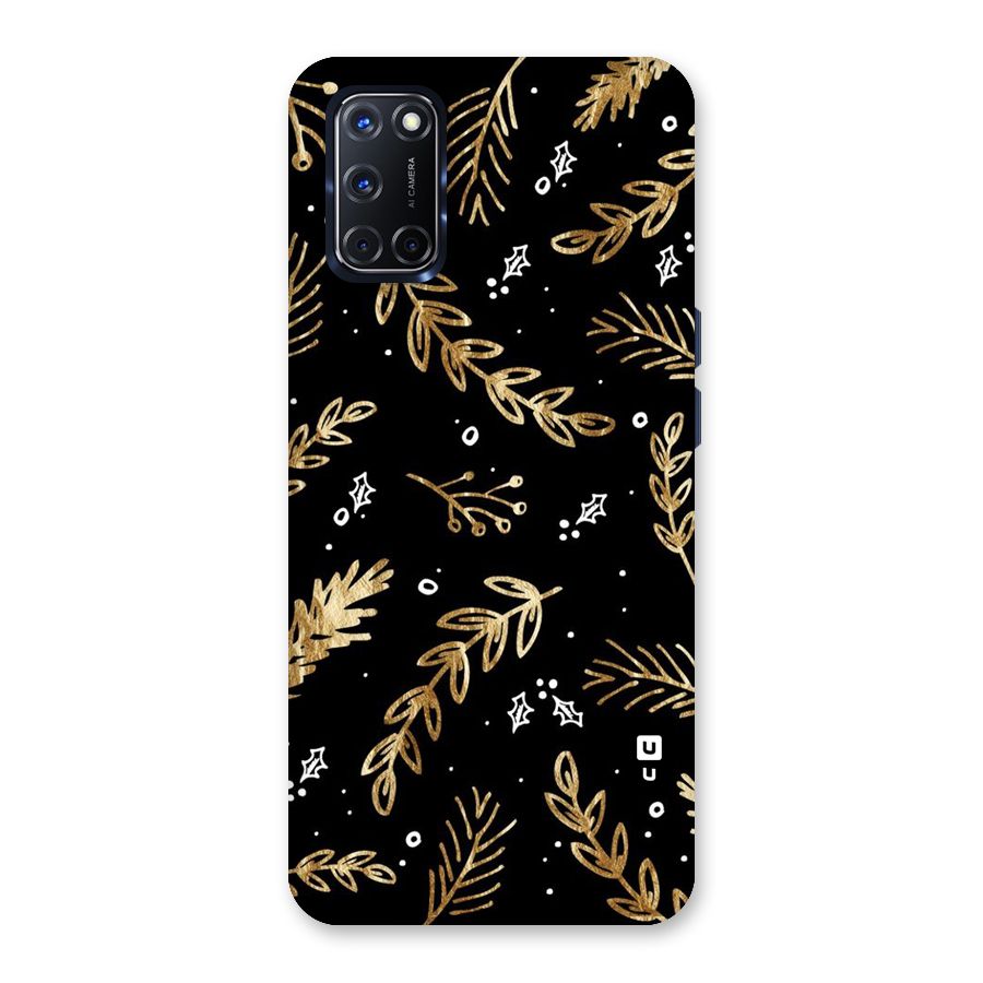 Gold Palm Leaves Back Case for Oppo A52