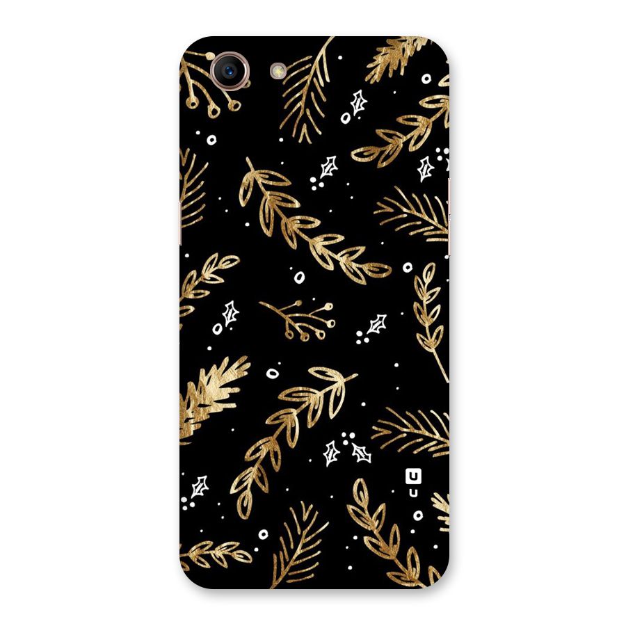 Gold Palm Leaves Back Case for Oppo A83 (2018)