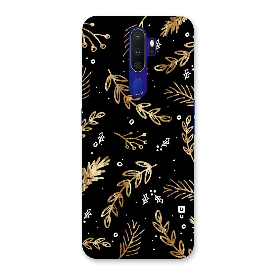 Gold Palm Leaves Back Case for Oppo A9 (2020)
