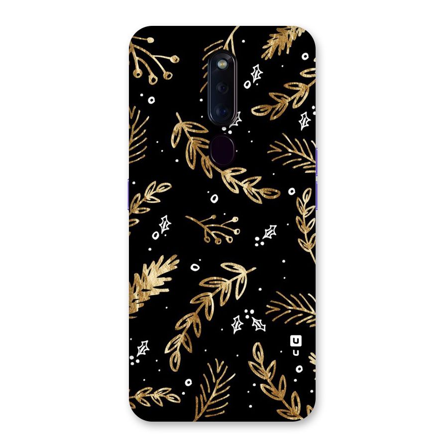 Gold Palm Leaves Back Case for Oppo F11 Pro