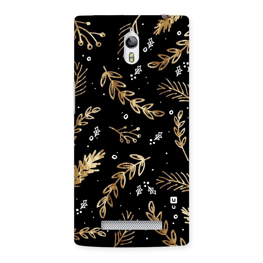 Gold Palm Leaves Back Case for Oppo Find 7