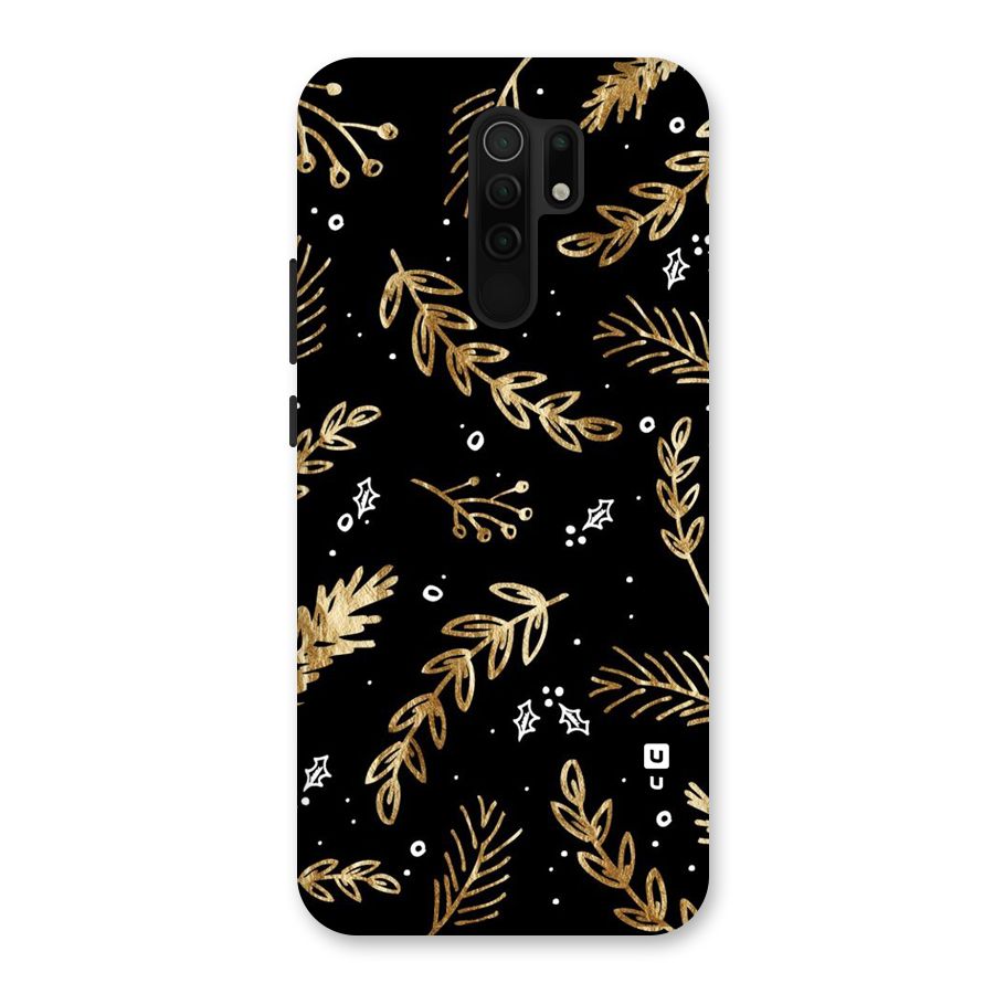 Gold Palm Leaves Back Case for Poco M2