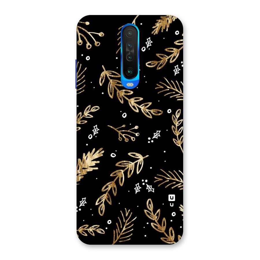 Gold Palm Leaves Back Case for Poco X2