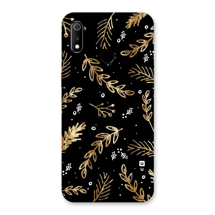 Gold Palm Leaves Back Case for Realme 3