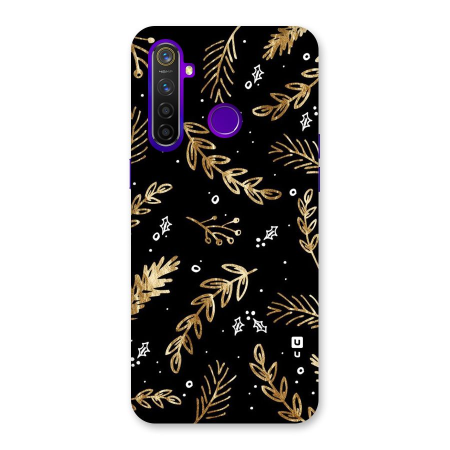 Gold Palm Leaves Back Case for Realme 5 Pro