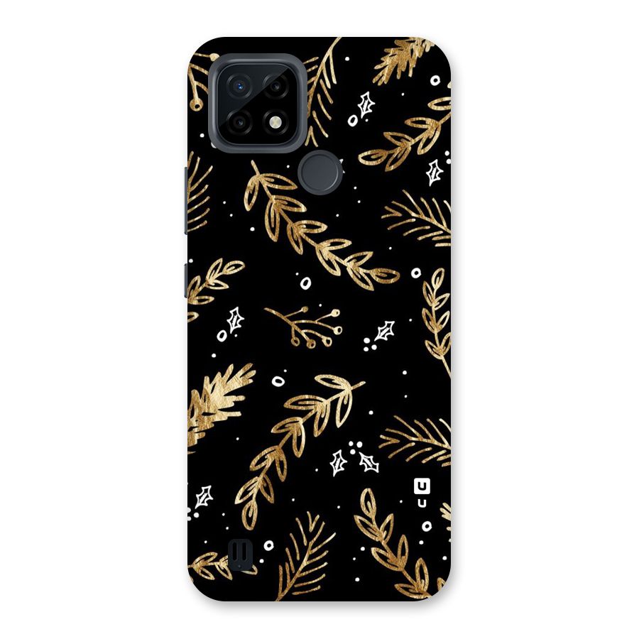 Gold Palm Leaves Back Case for Realme C21