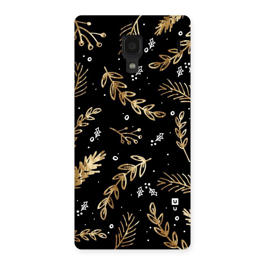 Gold Palm Leaves Back Case for Redmi 1S