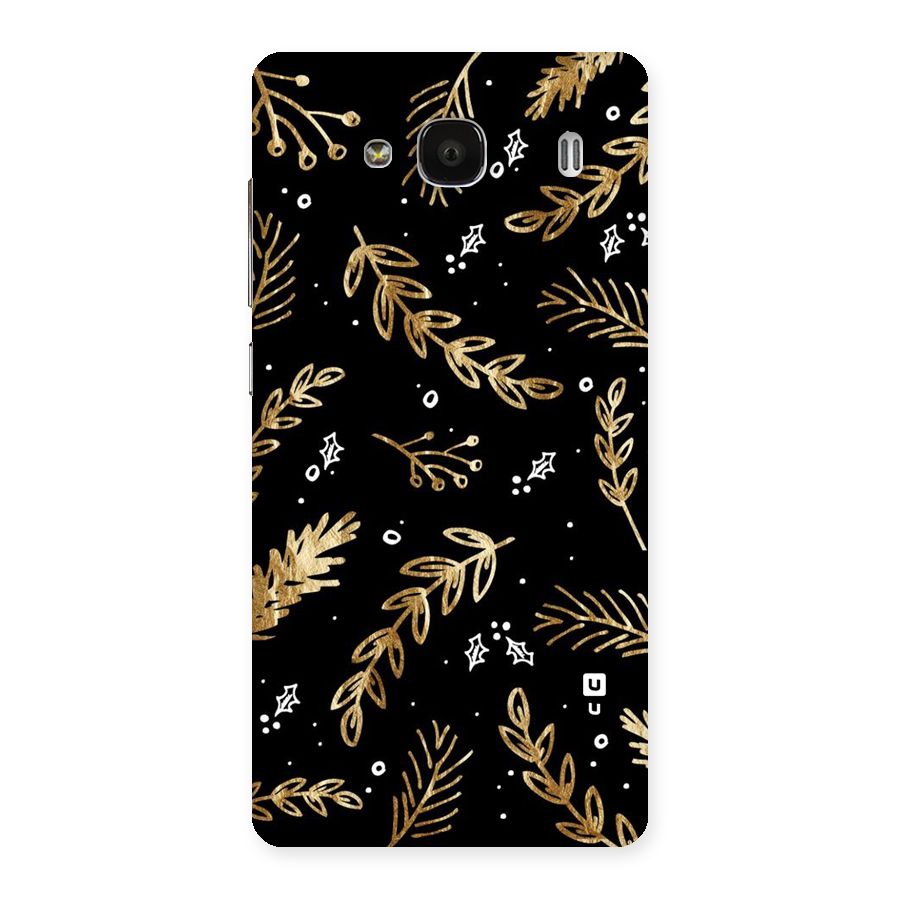 Gold Palm Leaves Back Case for Redmi 2