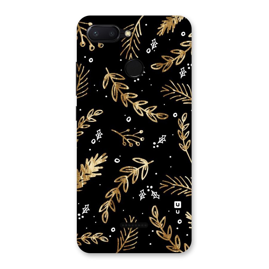 Gold Palm Leaves Back Case for Redmi 6
