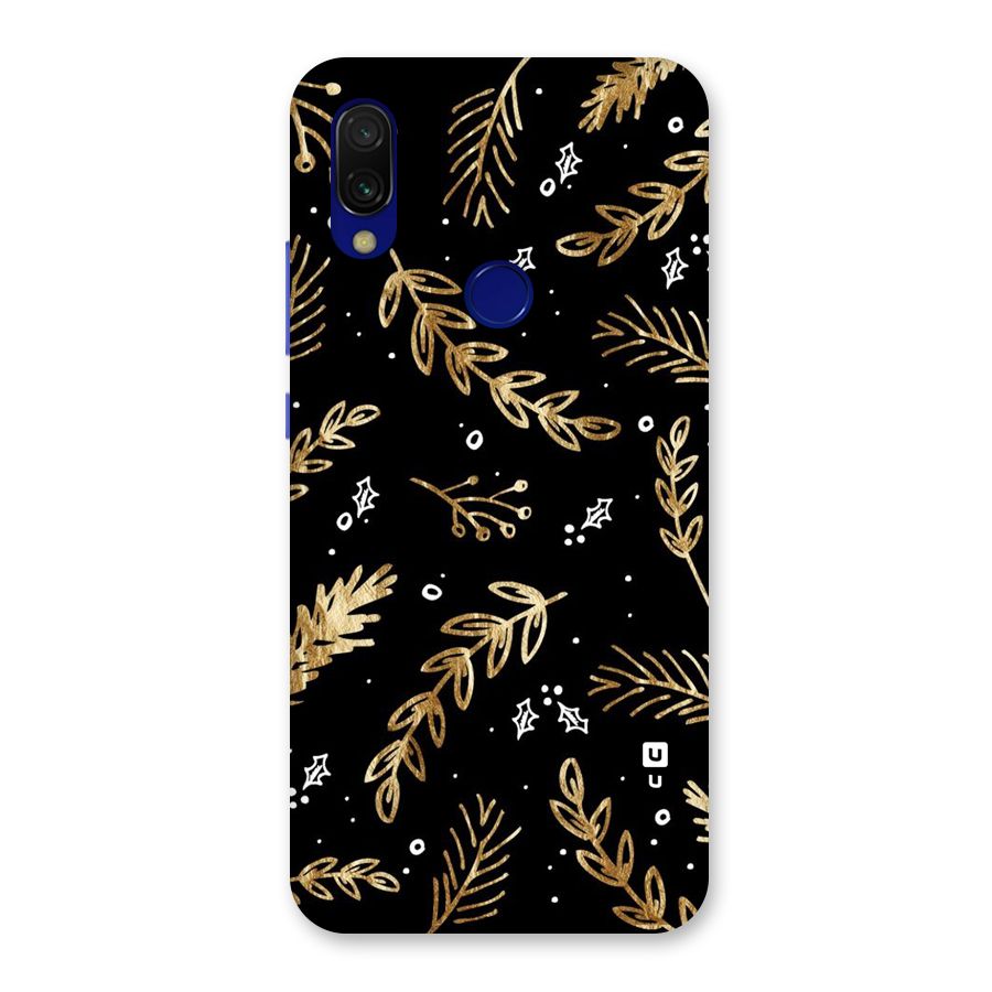 Gold Palm Leaves Back Case for Redmi 7