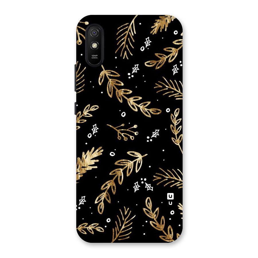 Gold Palm Leaves Back Case for Redmi 9A