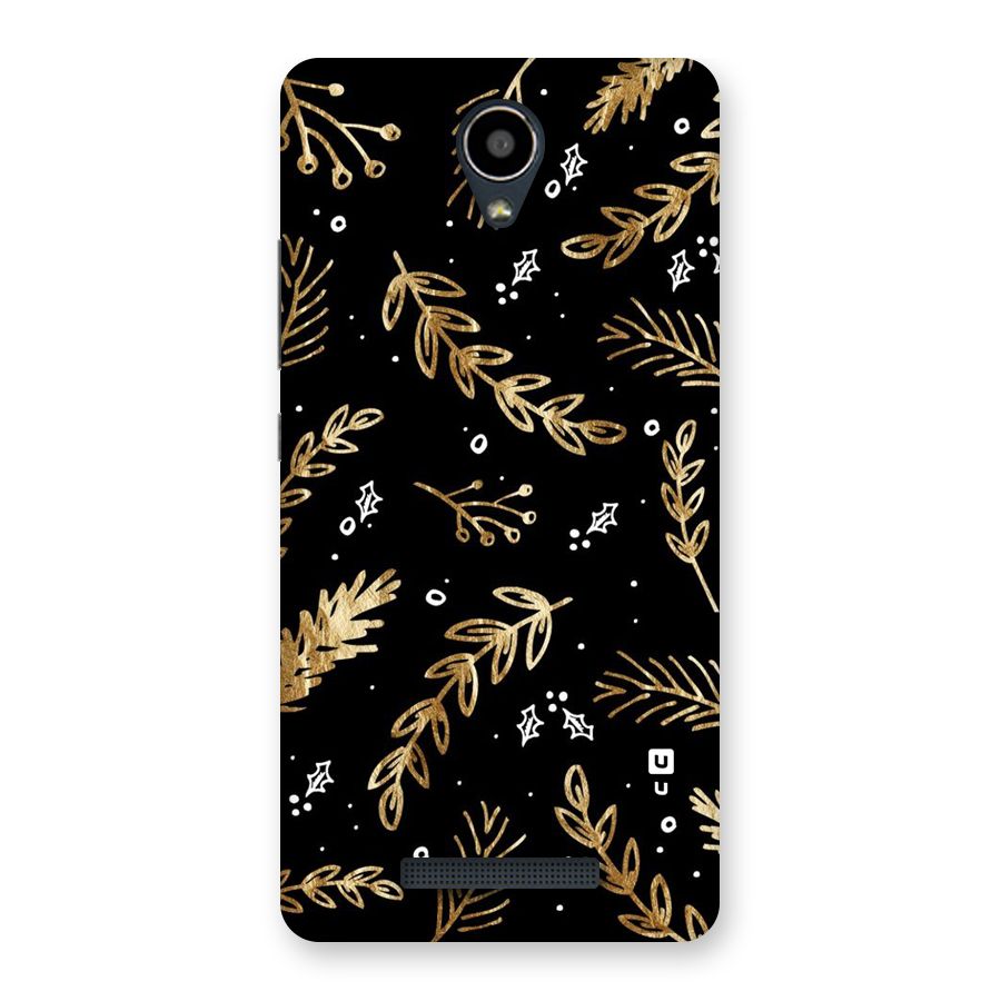 Gold Palm Leaves Back Case for Redmi Note 2