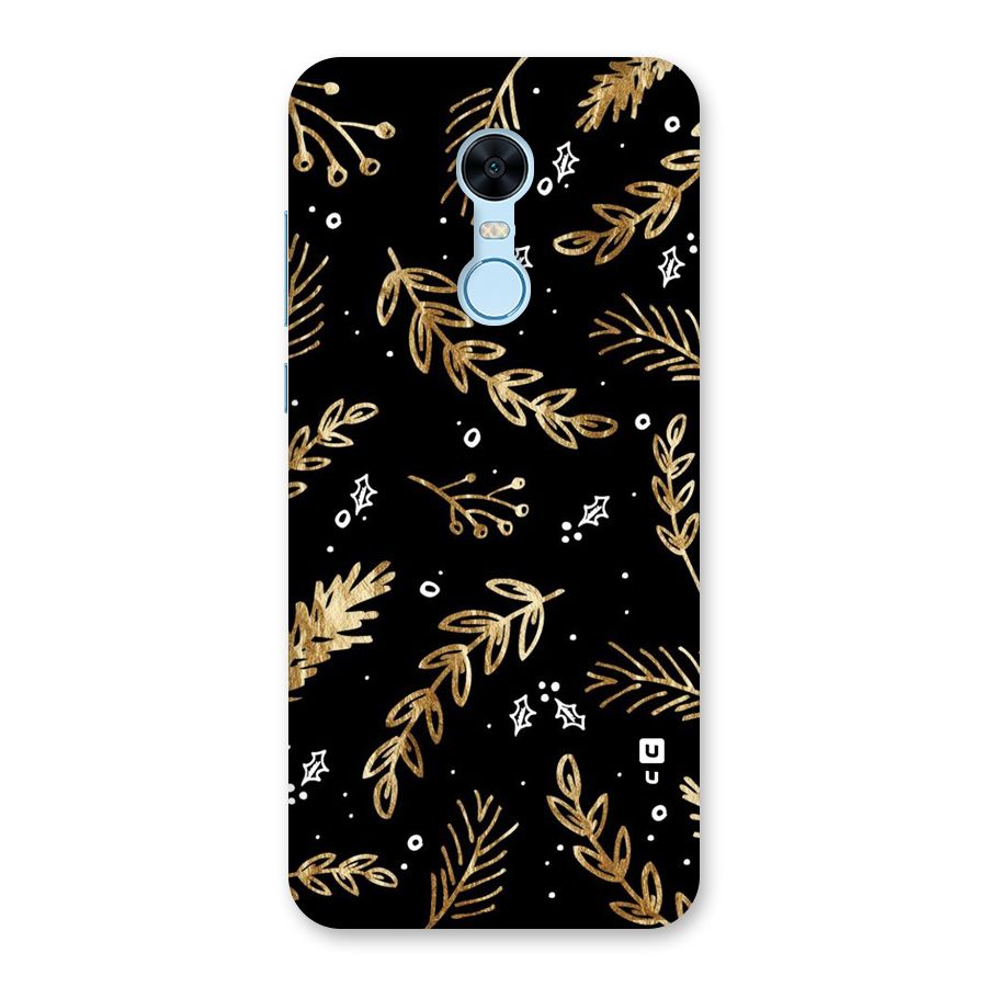 Gold Palm Leaves Back Case for Redmi Note 5
