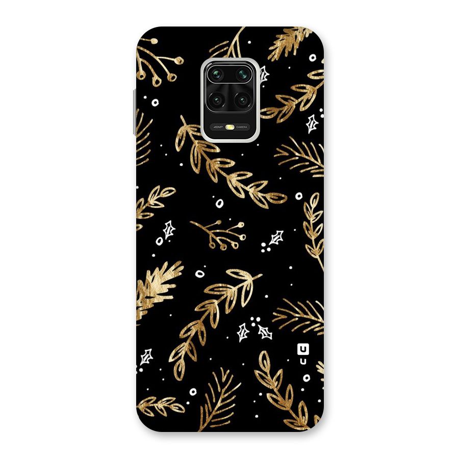 Gold Palm Leaves Back Case for Redmi Note 9 Pro