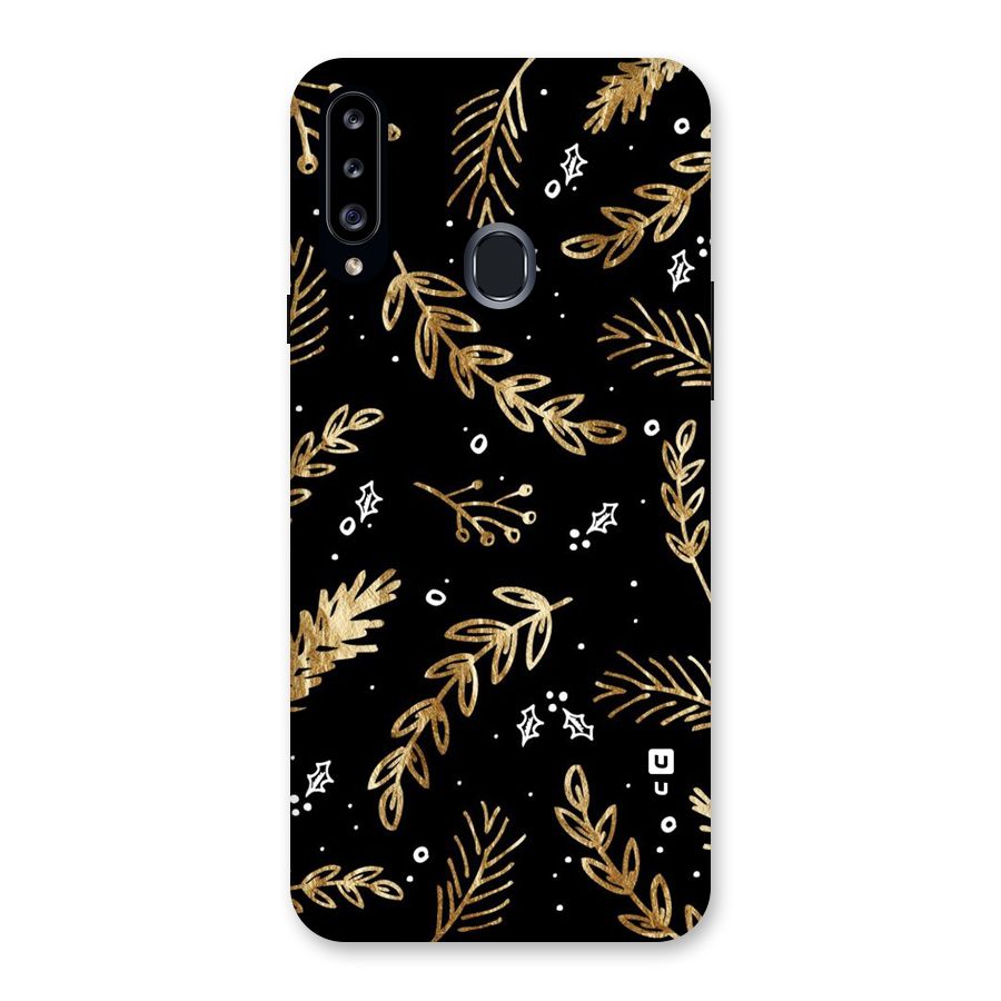 Gold Palm Leaves Back Case for Samsung Galaxy A20s