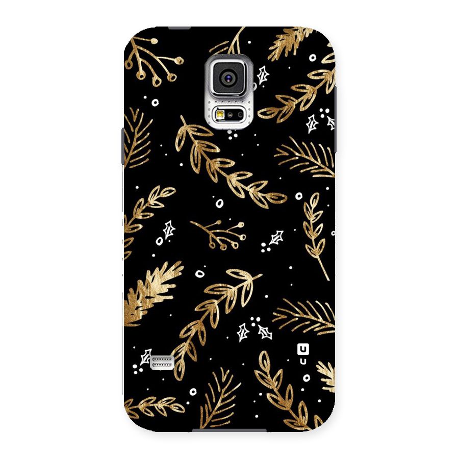 Gold Palm Leaves Back Case for Samsung Galaxy S5