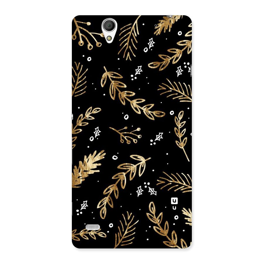 Gold Palm Leaves Back Case for Sony Xperia C4