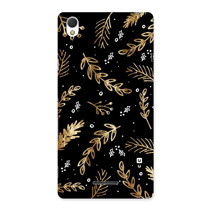 Gold Palm Leaves Back Case for Sony Xperia T3