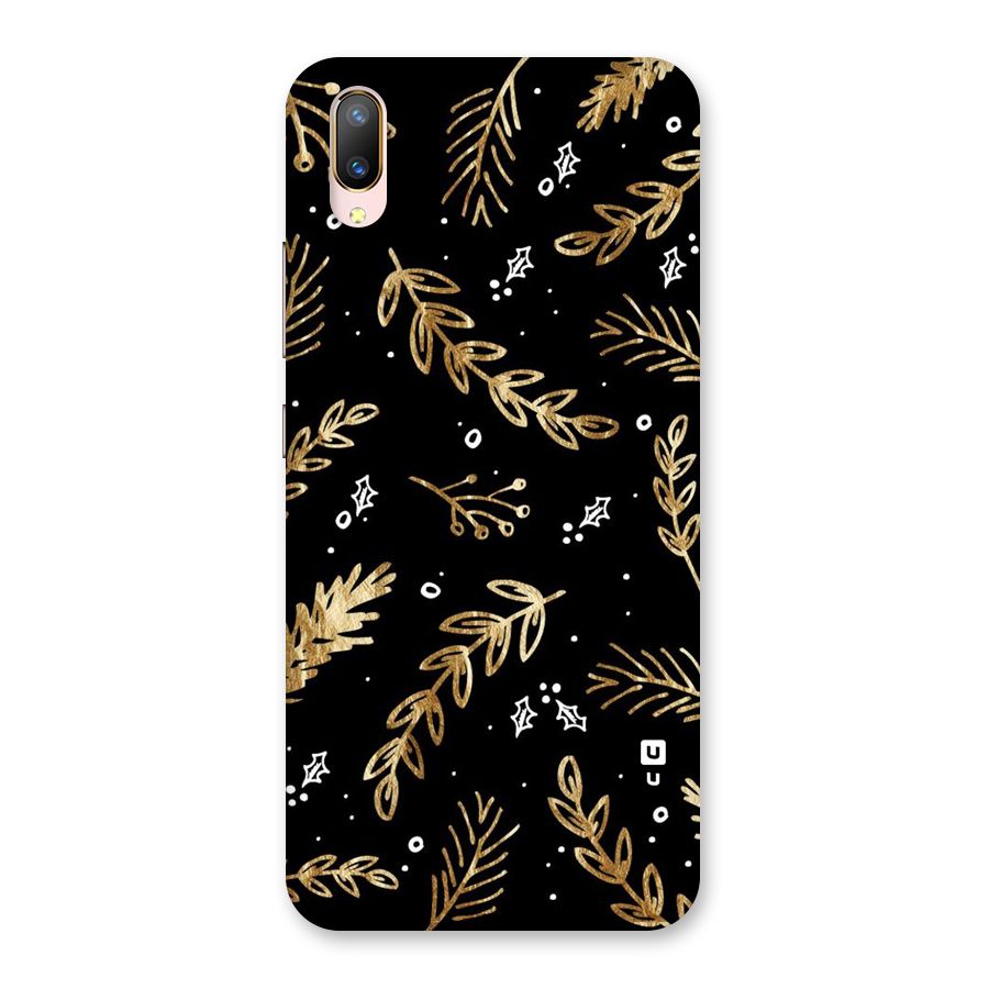 Gold Palm Leaves Back Case for Vivo V11 Pro