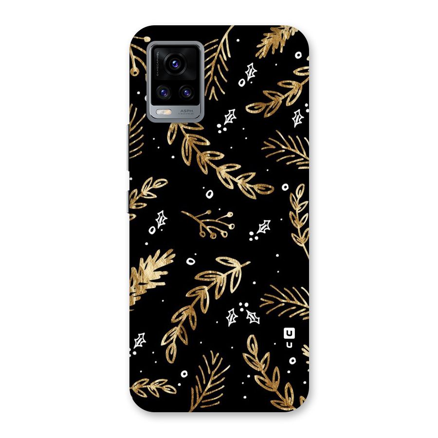 Gold Palm Leaves Back Case for Vivo V20