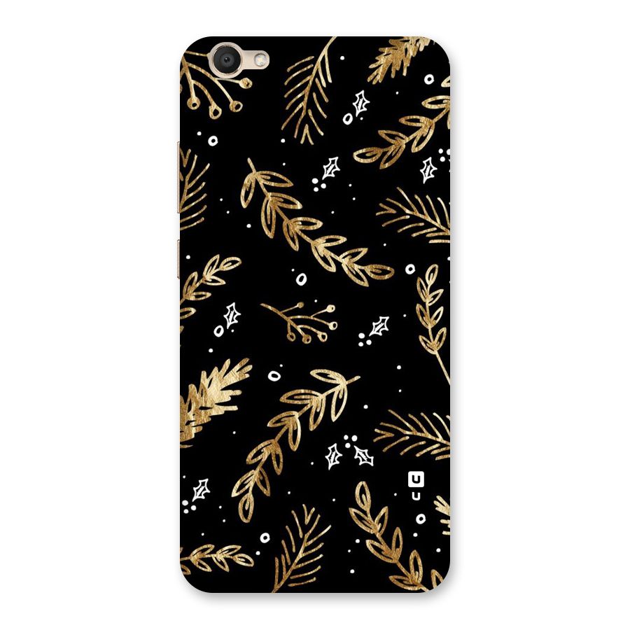 Gold Palm Leaves Back Case for Vivo V5