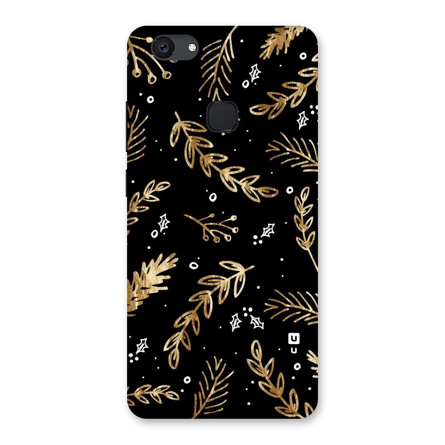Gold Palm Leaves Back Case for Vivo V7 Plus