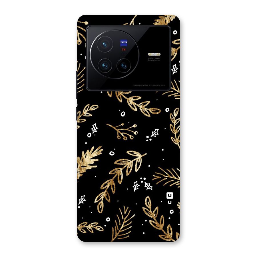 Gold Palm Leaves Back Case for Vivo X80