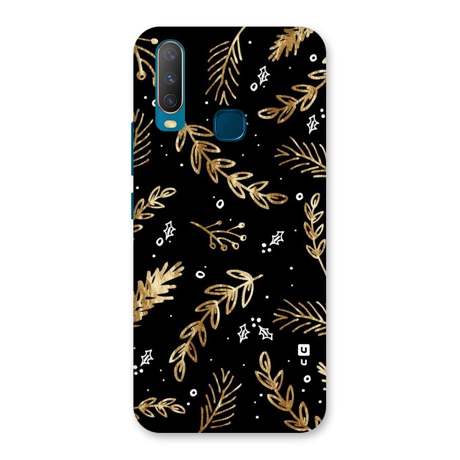 Gold Palm Leaves Back Case for Vivo Y11