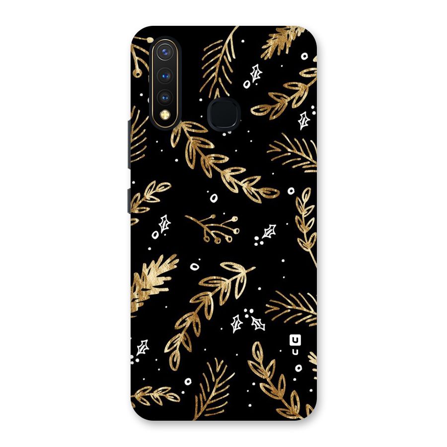 Gold Palm Leaves Back Case for Vivo Y19
