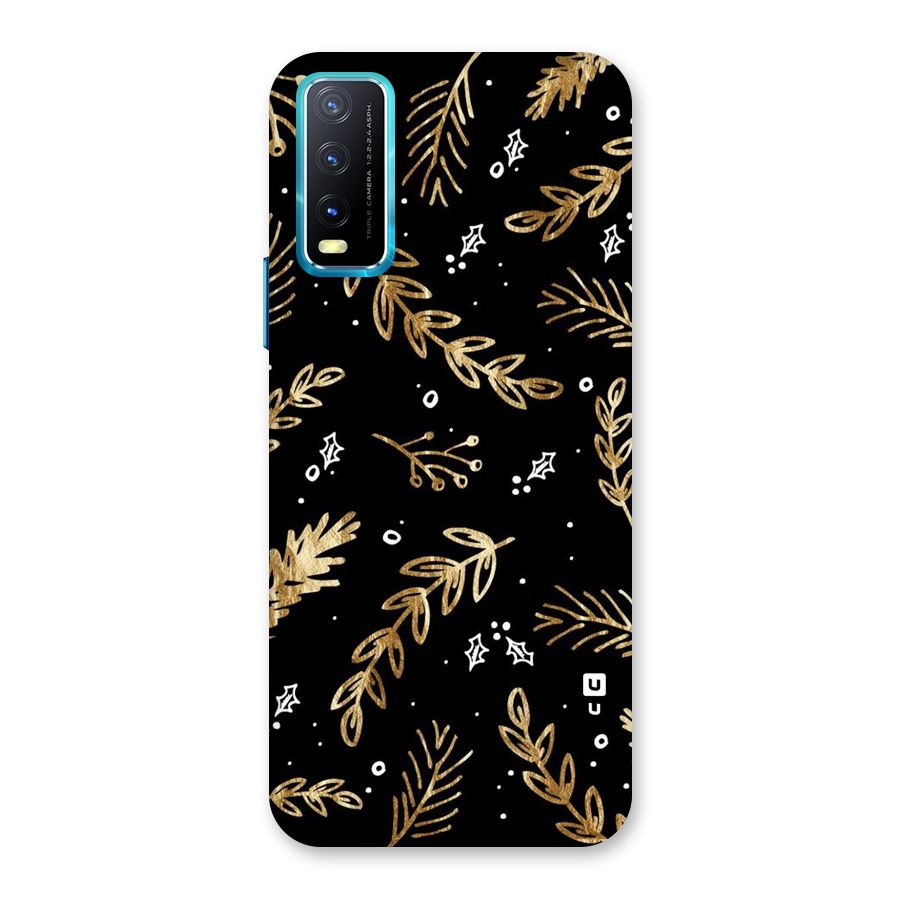 Gold Palm Leaves Back Case for Vivo Y20