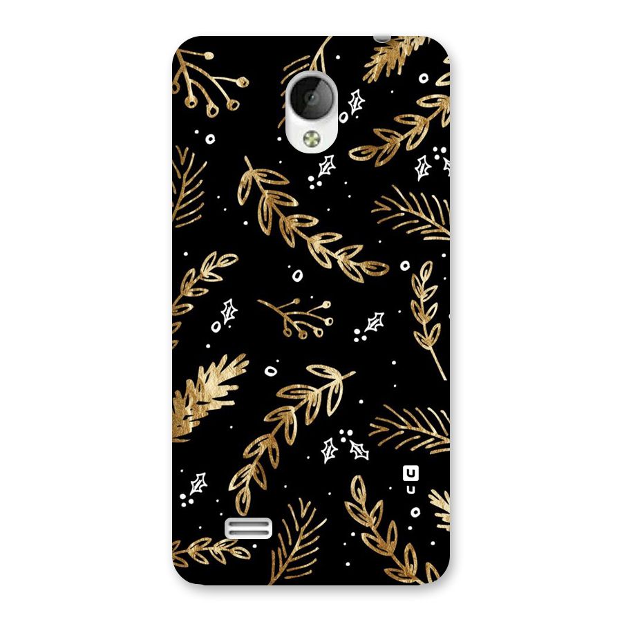 Gold Palm Leaves Back Case for Vivo Y21