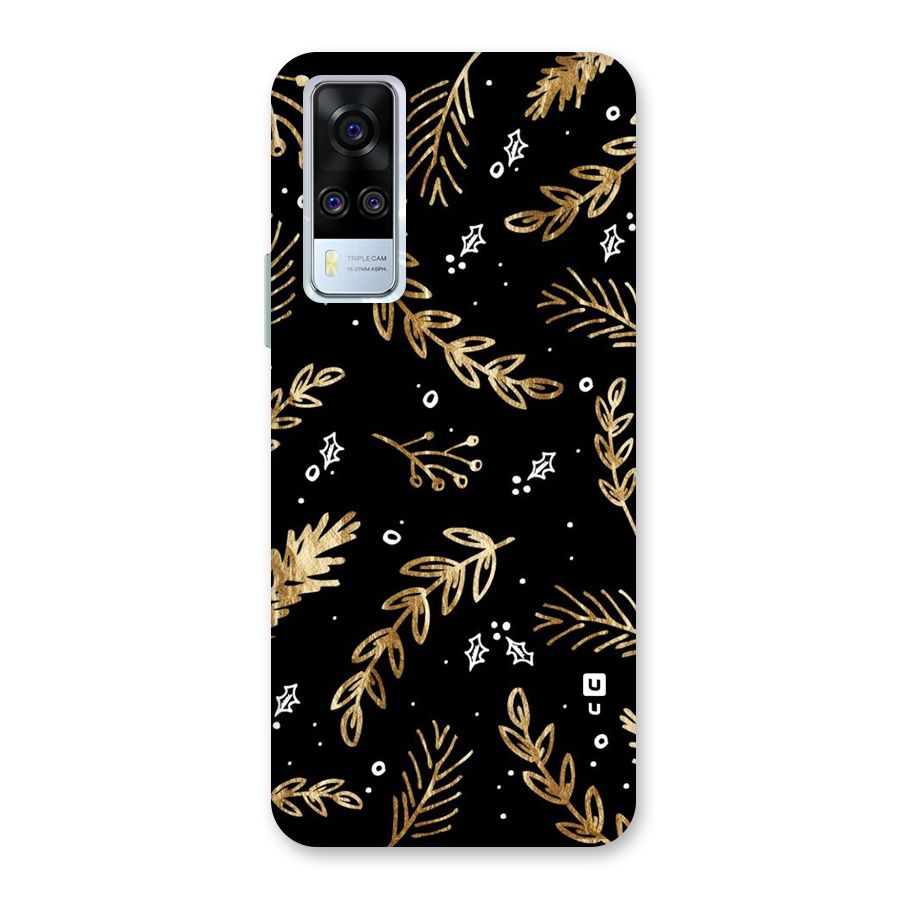 Gold Palm Leaves Back Case for Vivo Y31