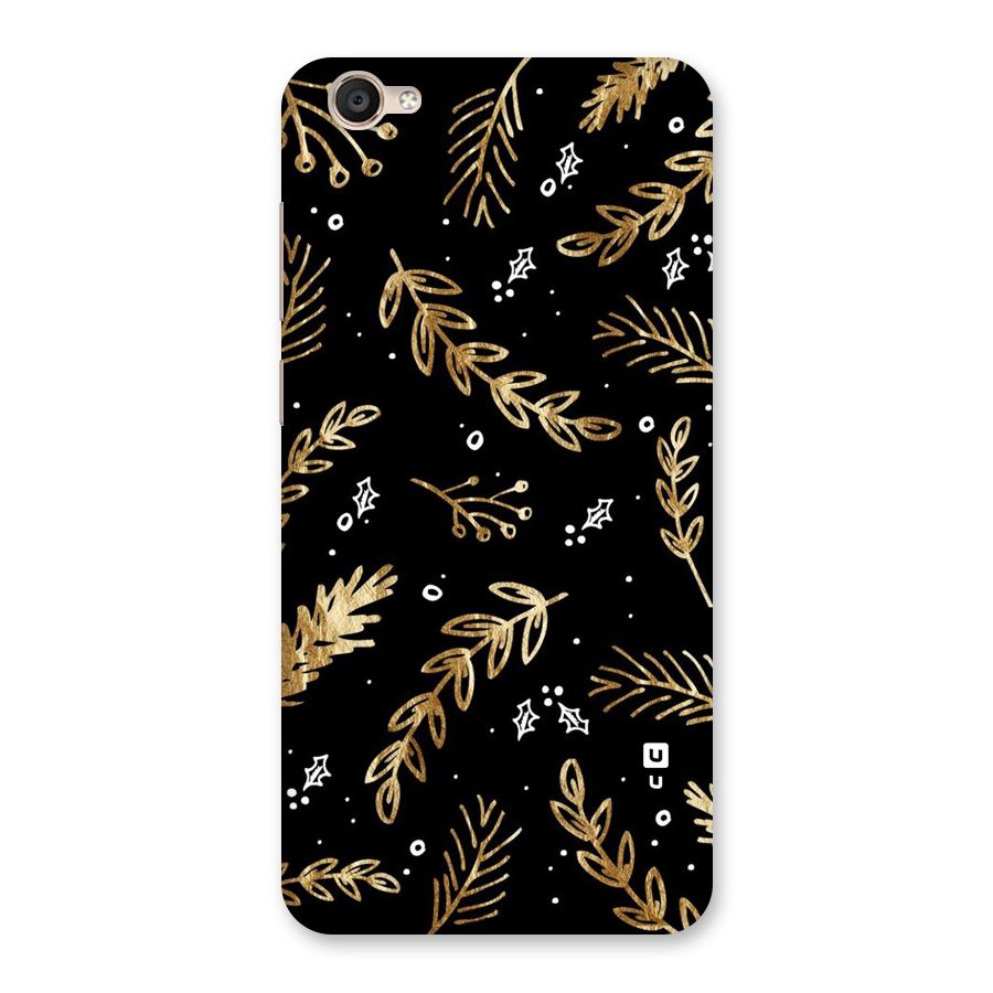 Gold Palm Leaves Back Case for Vivo Y55s