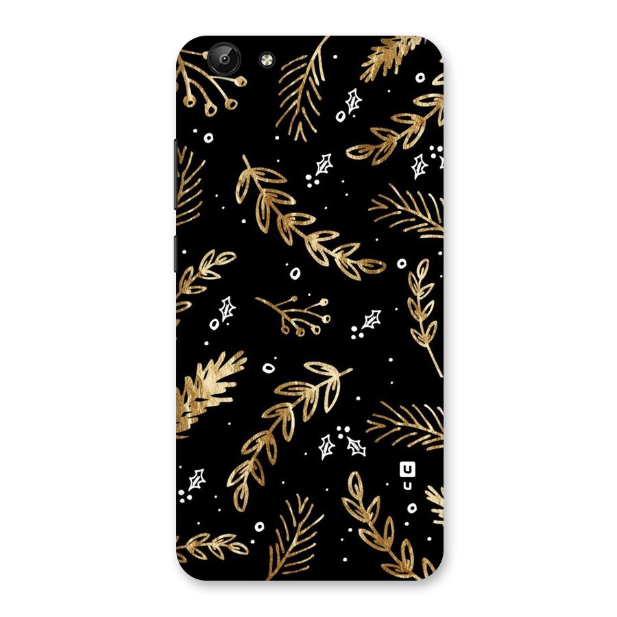 Gold Palm Leaves Back Case for Vivo Y69