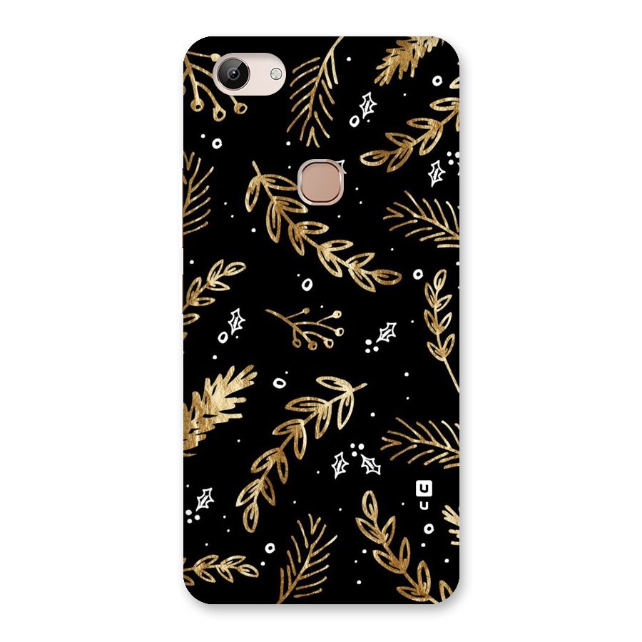 Gold Palm Leaves Back Case for Vivo Y83