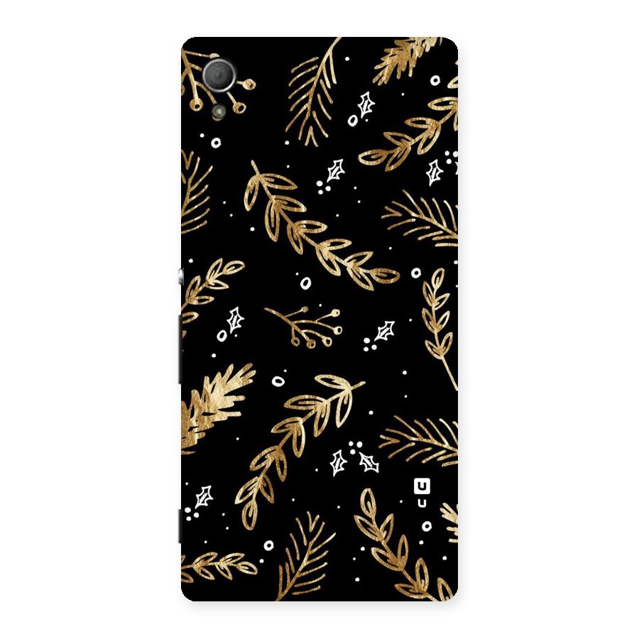 Gold Palm Leaves Back Case for Xperia Z4