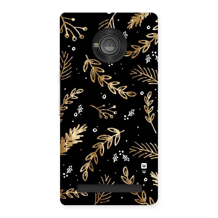 Gold Palm Leaves Back Case for Yu Yunique
