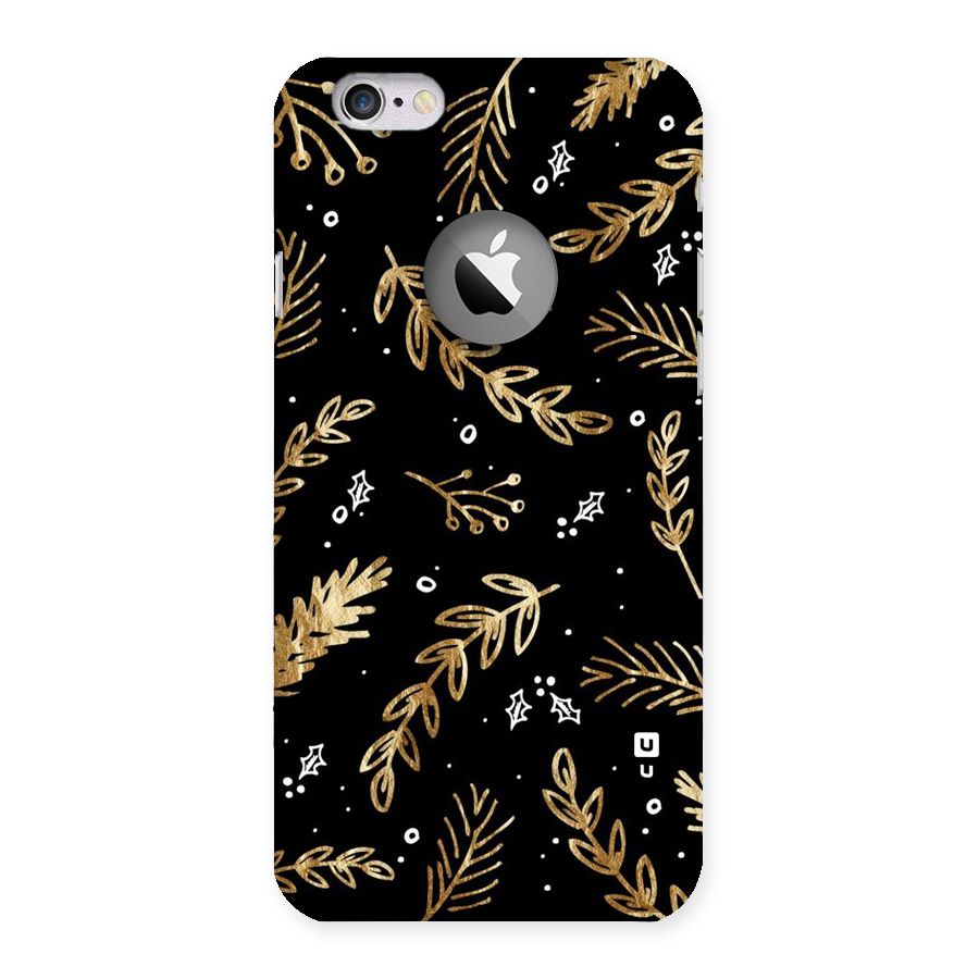 Gold Palm Leaves Back Case for iPhone 6 Logo Cut