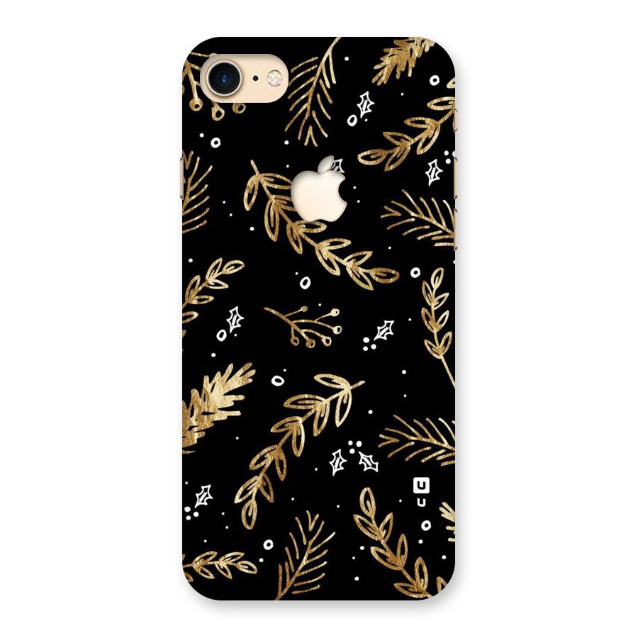Gold Palm Leaves Back Case for iPhone 7 Apple Cut
