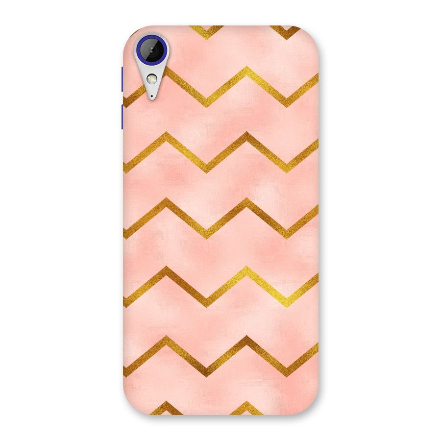Gold Pink Pattern Back Case for Desire 830